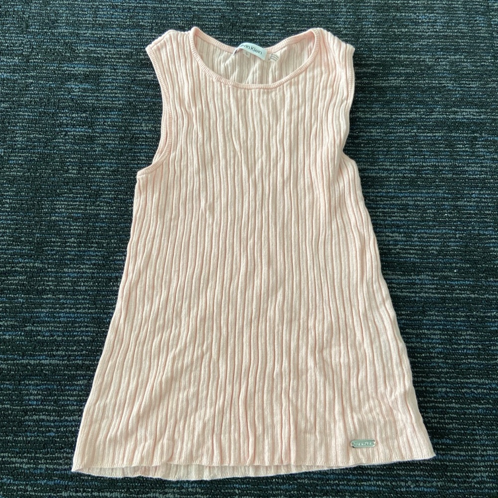 Light Pink Ribbed Calvin Klein tank top